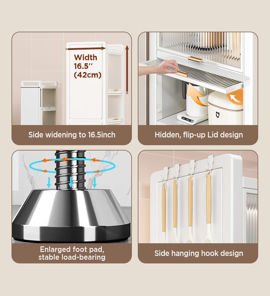 Joybos® 6 Layer Slim Kitchen Metal Utility Storage Cabinet F239