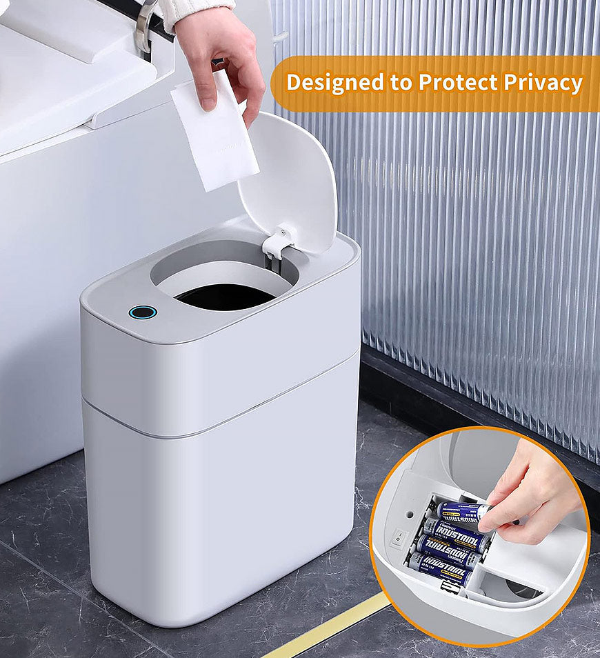 Joybos® Motion Sensor Smart Trash Can with Lid Touchless Garbage Can for Bathroom Z207