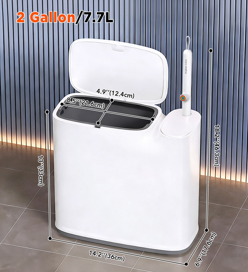 Joybos® 2 In 1 Slim Bathroom Trash Can With Toilet Brush Z32