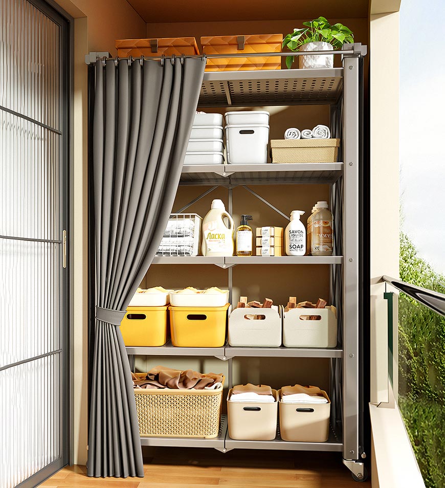 Joybos® Freestanding Metal Iron Shelf Without Assembly F220