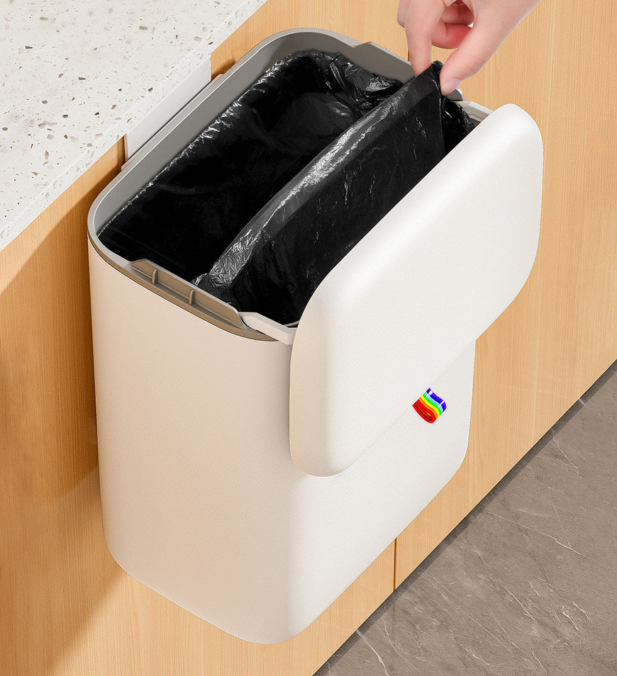 Joybos® Rainbow Kitchen Hanging Trash Can With Lid Z28