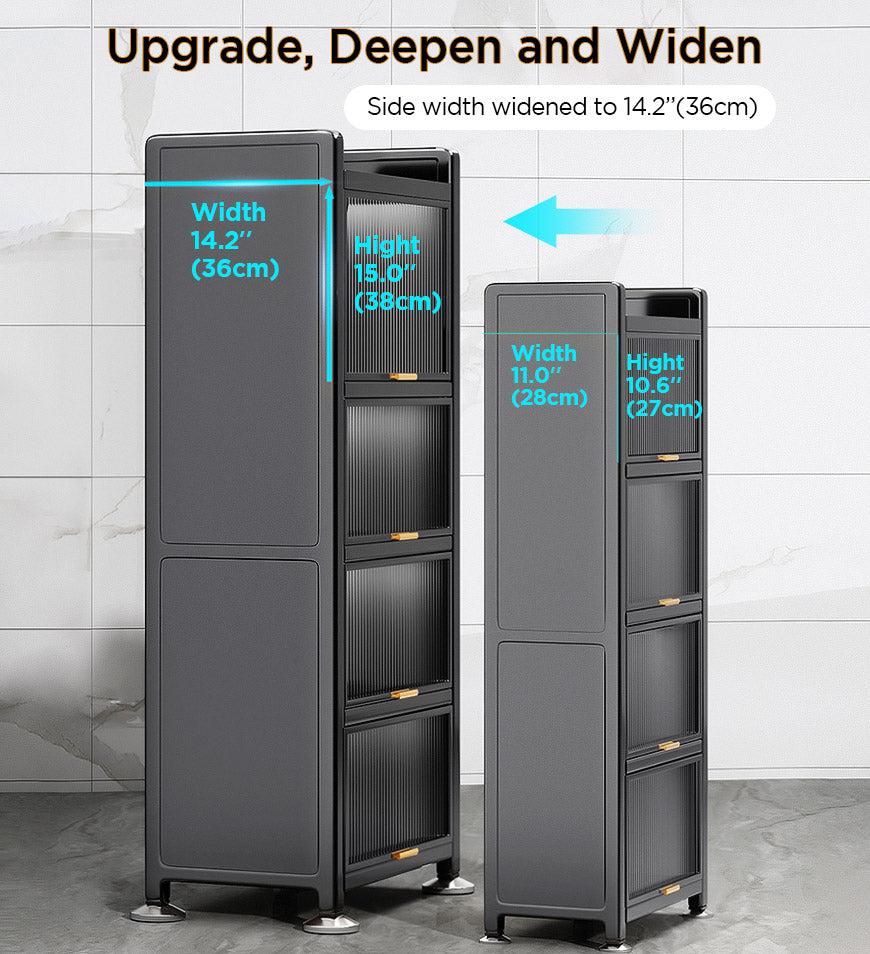 Joybos® 5 Tiers Narrow Multifunction Dustproof Metal Kitchen Storage Cabinet F85