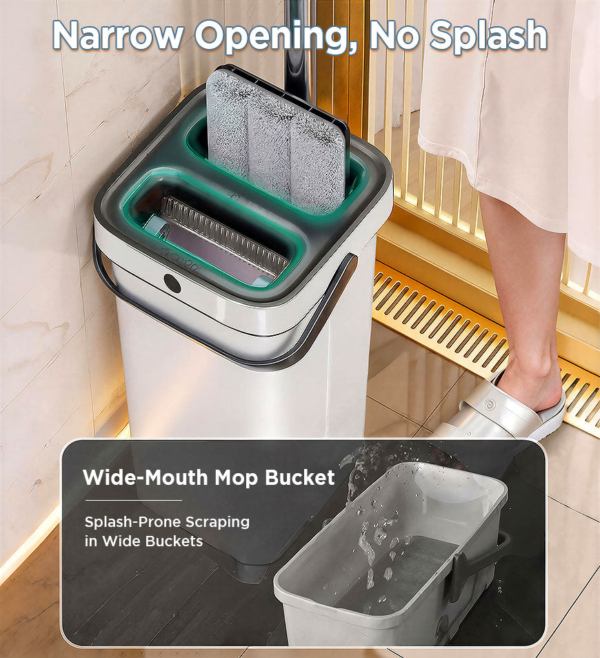 Joybos® Mop And Bucket With Wringer Set for 4 Washable Microfiber Mop Pads Z208