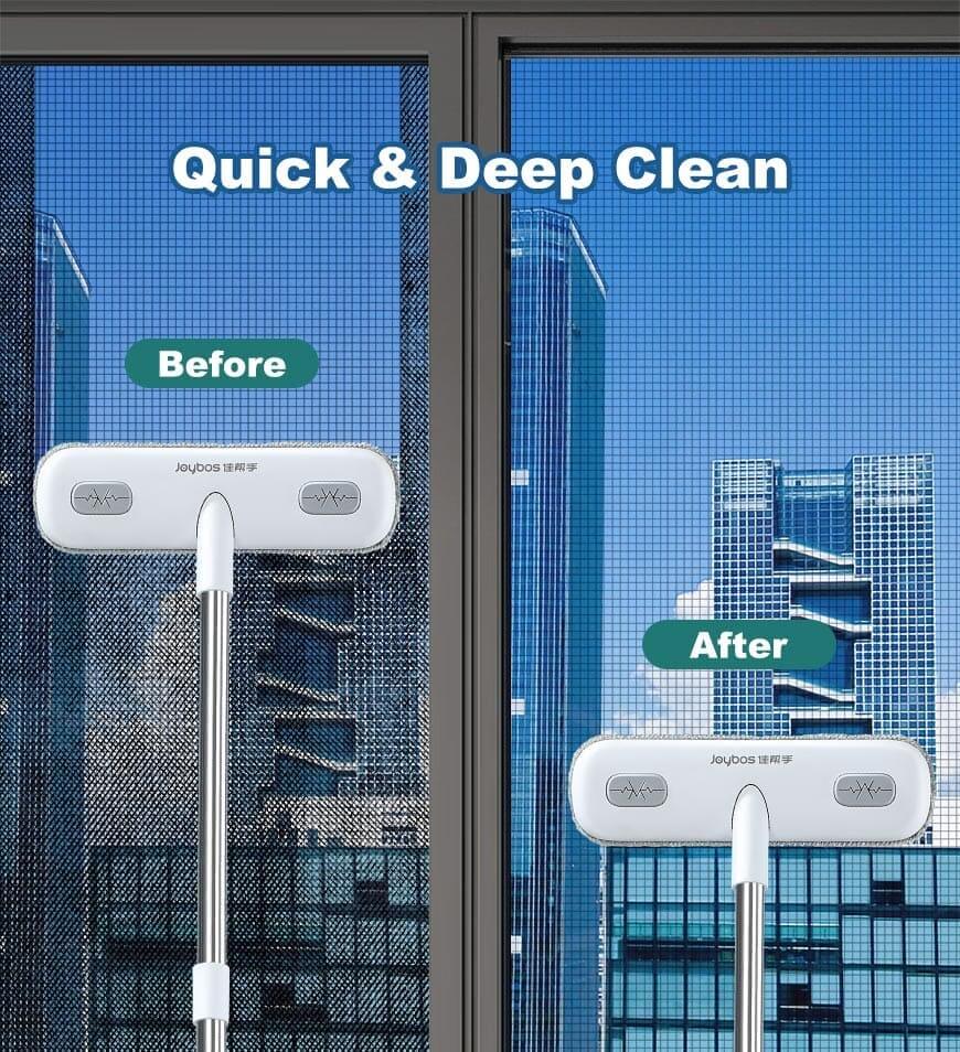 Joybos® 2 in 1 Extended Cleaning Brush for Window Screens, Carpets, Sofas Z89