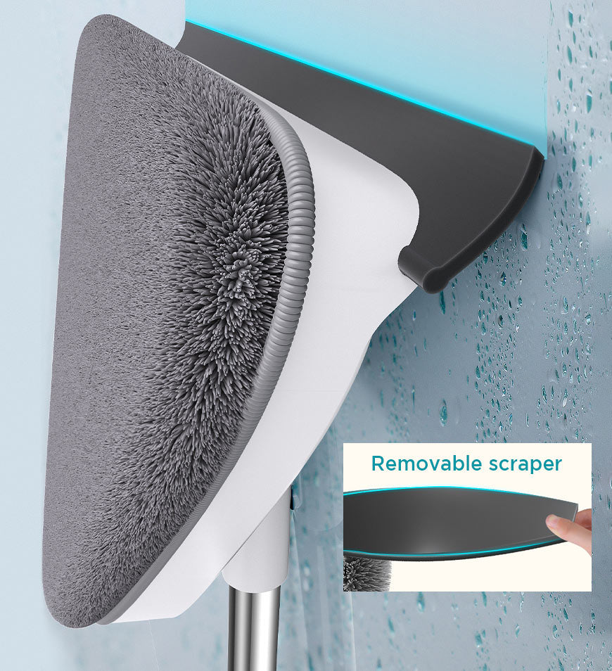Joybos® 65 Inches Rotating Triangle Wall Mop Cleaner With Window Squeegee Z20