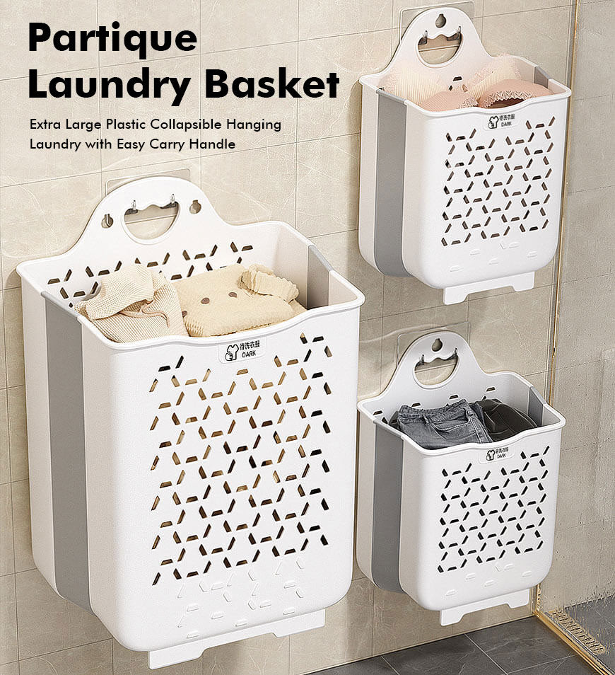 Joybos® Collapsible Hanging Laundry Basket with Carry Handle 2 Packs