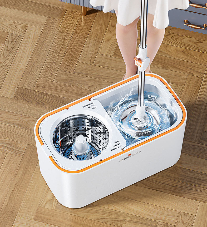 Joybos® 360 Spinning Mop Bucket Floor Cleaning System with 6 Refills