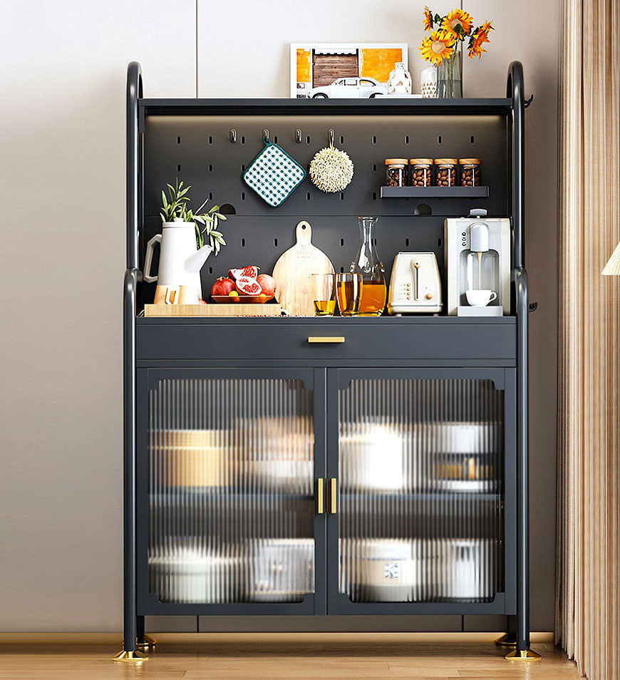 Joybos® Freestanding Kitchen Pantry Storage Cabinet with Pegboard Wall