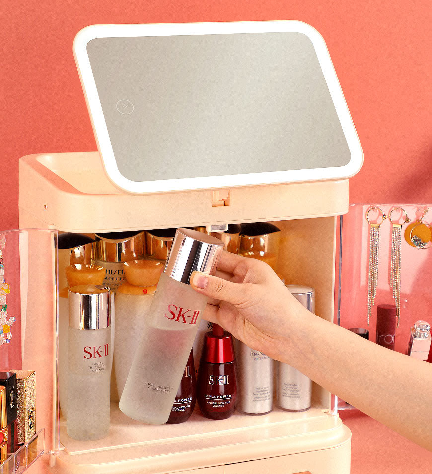 Joybos® Multifunctional Makeup Case With Rotatable LED Mirror